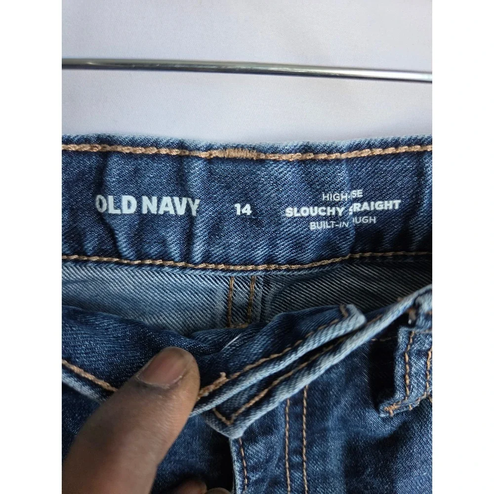 Old Navy Boys High Rise Slouchy Straight Built-In Tough Jeans